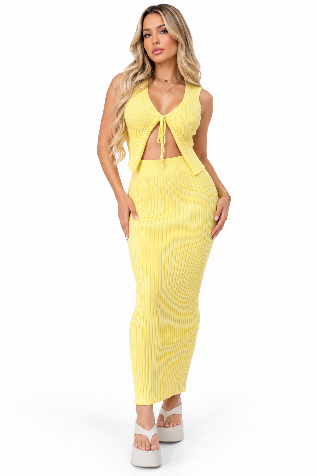 Conjunto Colete Amarração Limão